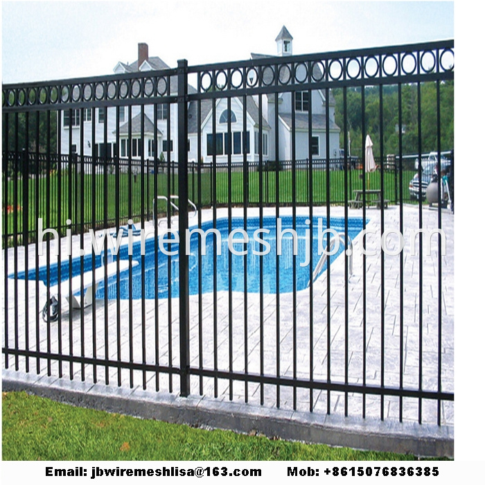 Black Color Zinc Steel Wrought Iron Fence